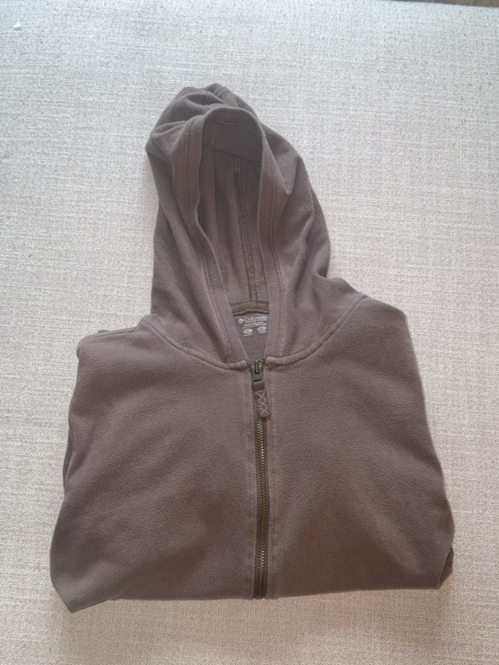 Columbia Brown Full-Zip Hooded Women's Sweater